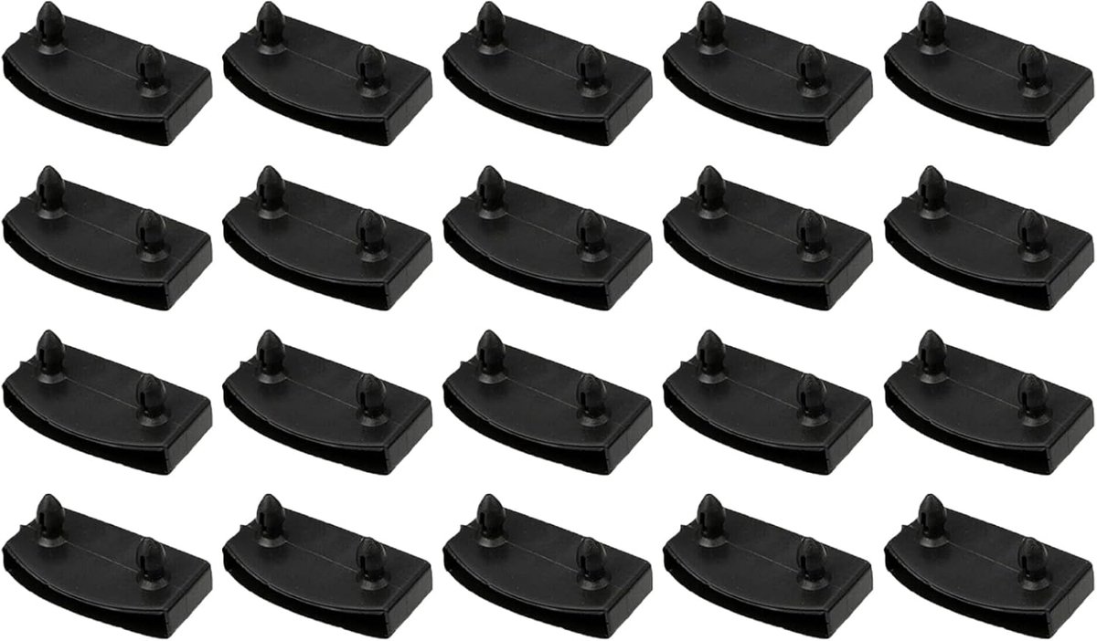 Bedlattenframehouder set 20 stuks - 53 mm - zwart - voor stevige bedconstructie - ShopVlot