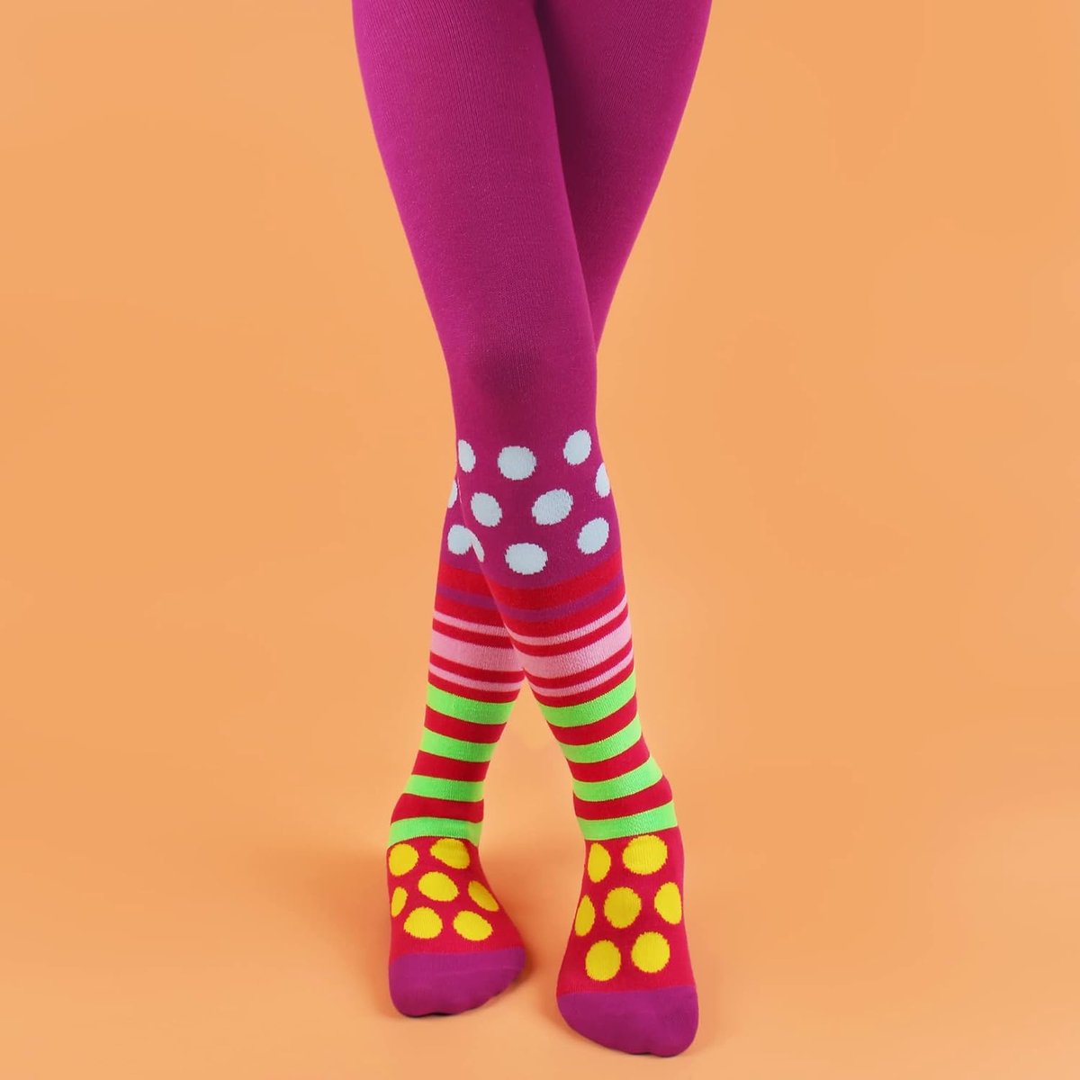 Meisjes Katoenen Maillots - Opaque Maillots - Dots en Strepen Patroon - Perfect voor Elke Outfit - ShopVlot