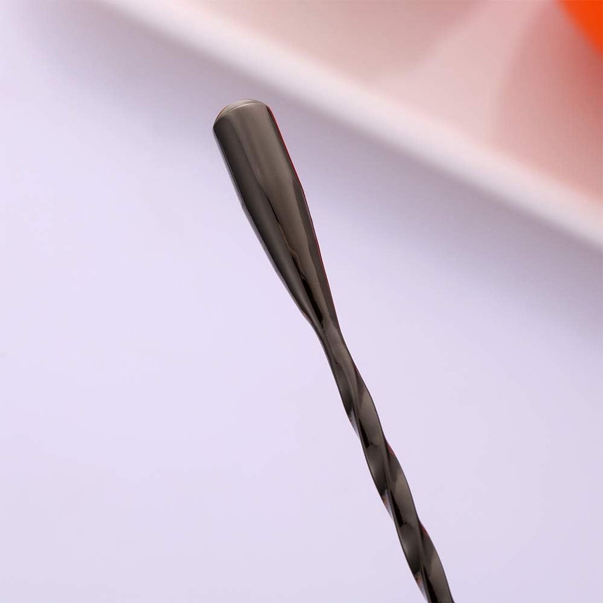 Lange steel lepels - spiraal roestvrij staal - barman menglepel - cocktail shaker lepel - 1 stuk - 30 cm goud