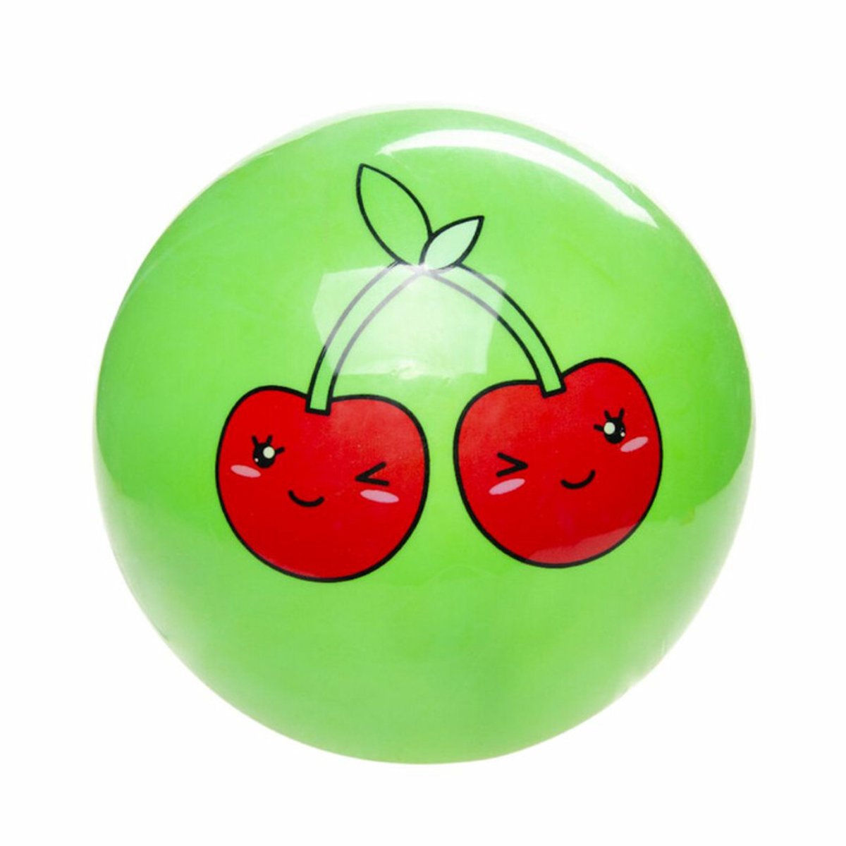 Vrolijk gekleurde bal met blij fruit erop - Ø 23 cm