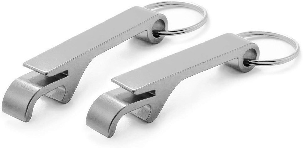 Flessenopener voor Sleutels - Set van 2 - Aluminium - Lichtgewicht en Duurzaam - ShopVlot