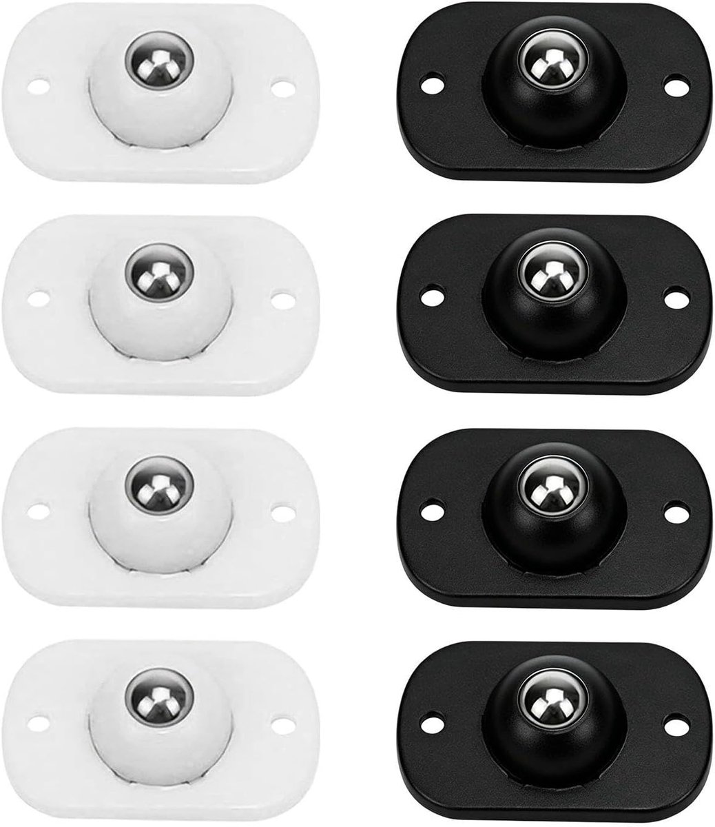 Universele Wielen 3,8 cm - Handgemaakt van ABS en RVS - 360 Graden Draaibaar - Ideaal voor Meubels - ShopVlot