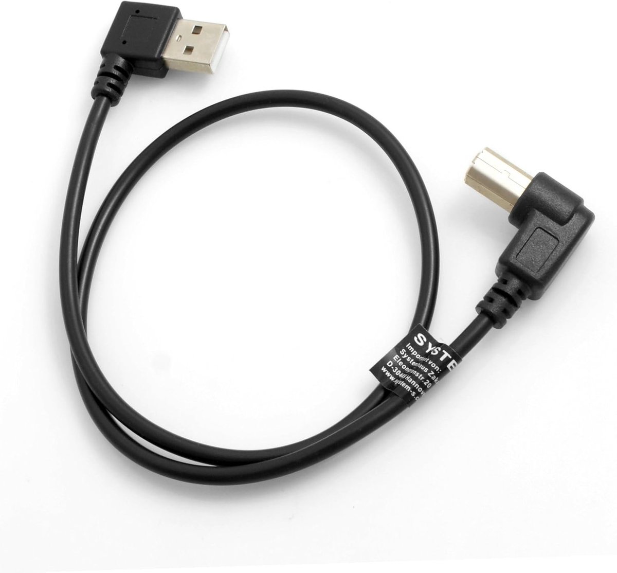 USB A naar B adapter kabel 50 cm - 90 graden links/rechts - aansluiting nieuwe apparaten - Plug and play - ShopVlot
