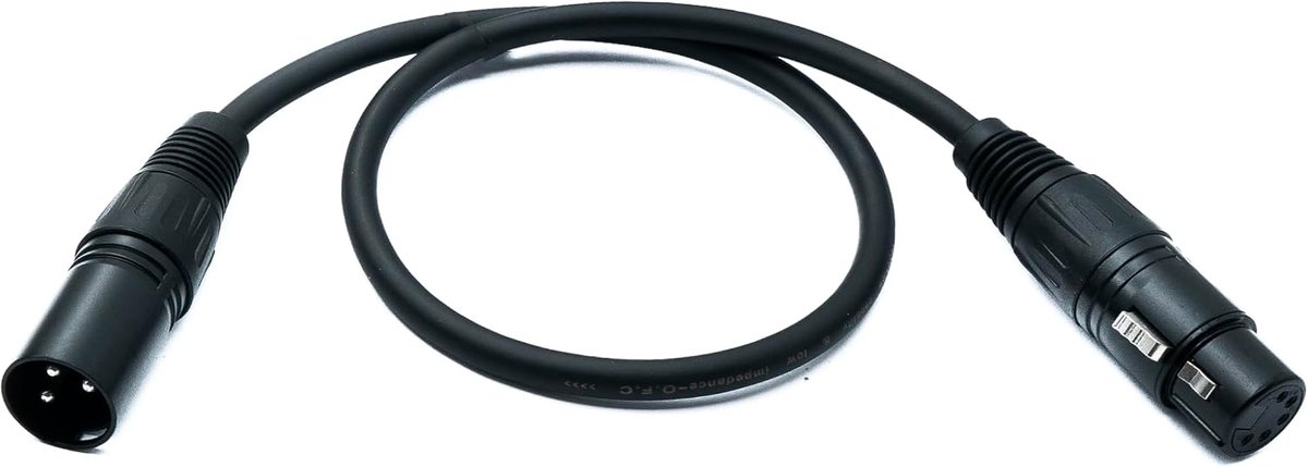 XLR Kabel 50cm - 5-Pin Bushing naar 3-Pin Plug - Zwart - Voor audio-overdracht - ShopVlot
