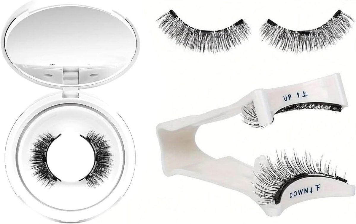 Magnetische wimpers set - geïntegreerde doos met spiegel - natuurlijke look - eenvoudig in gebruik - ShopVlot