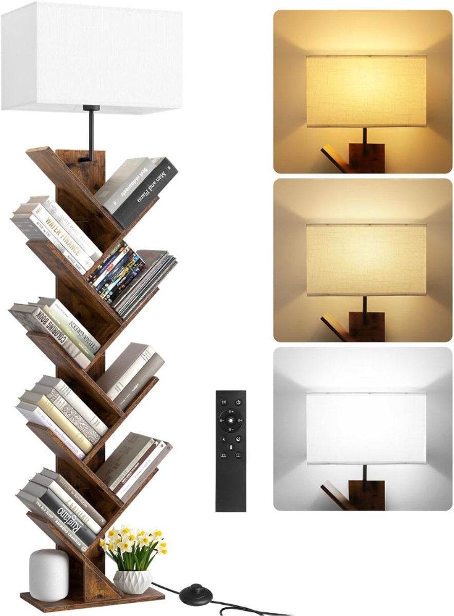 ZRNS® Vakkenkast Roomdivider - Opbergkast Met Licht - Boekenkast - 9 Lagen - Afstandsbediening & Timer
