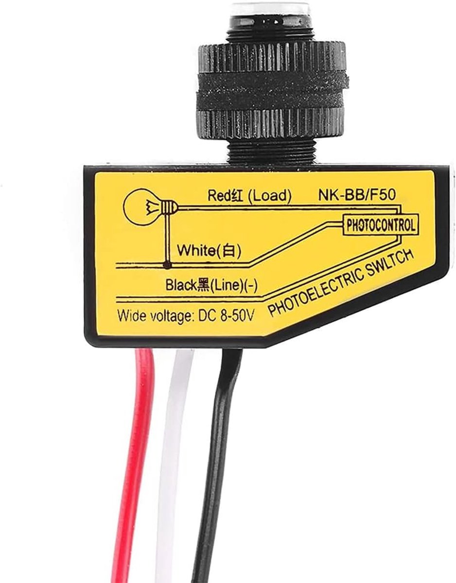 Lichtschakelaar Dusk to Dawn - Automatische lichtsensor - 12V 24V 36V 48V - Energiezuinig - ShopVlot