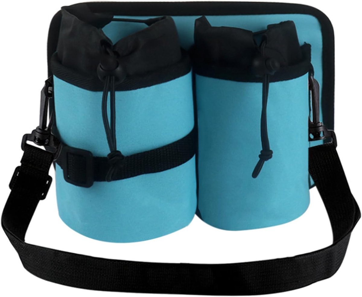 Reistas Drinkhouder - Twee Maten - Blauw - Geschikt voor Trolley Handvatten - Handig voor Reizigers - ShopVlot