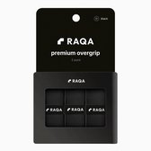 Raqa ® Padel grip zwart - Padel overgrip - Grip - Zwart - Griptape - Padel - Padelgrips - Overgrip padel - Padel grips - Dry - Tape – Zacht & Comfort - 3 pack – Design in NL