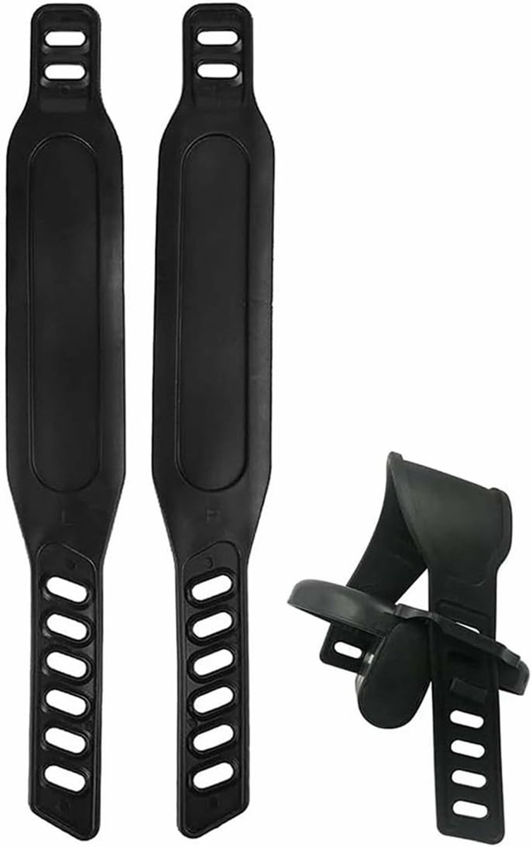 SnelShoppen - 2 Pedalen voor Hometrainer met Verstelbare Riemen, Antislip en Slijtvast Rubber, Reservepedalen voor Trainingsfietsen, Universeel Ontwer
