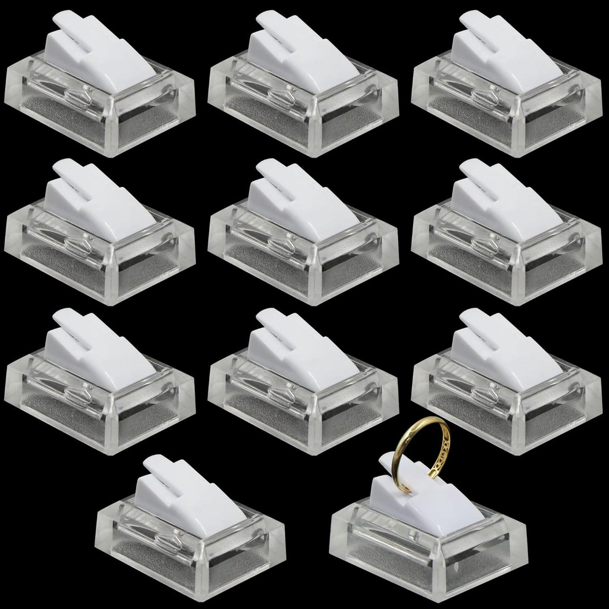 Ringstand 10 stuks - Plastic ringhouder - Voor etalages en accessoires - Lichtgewicht en praktisch - SnelShoppen
