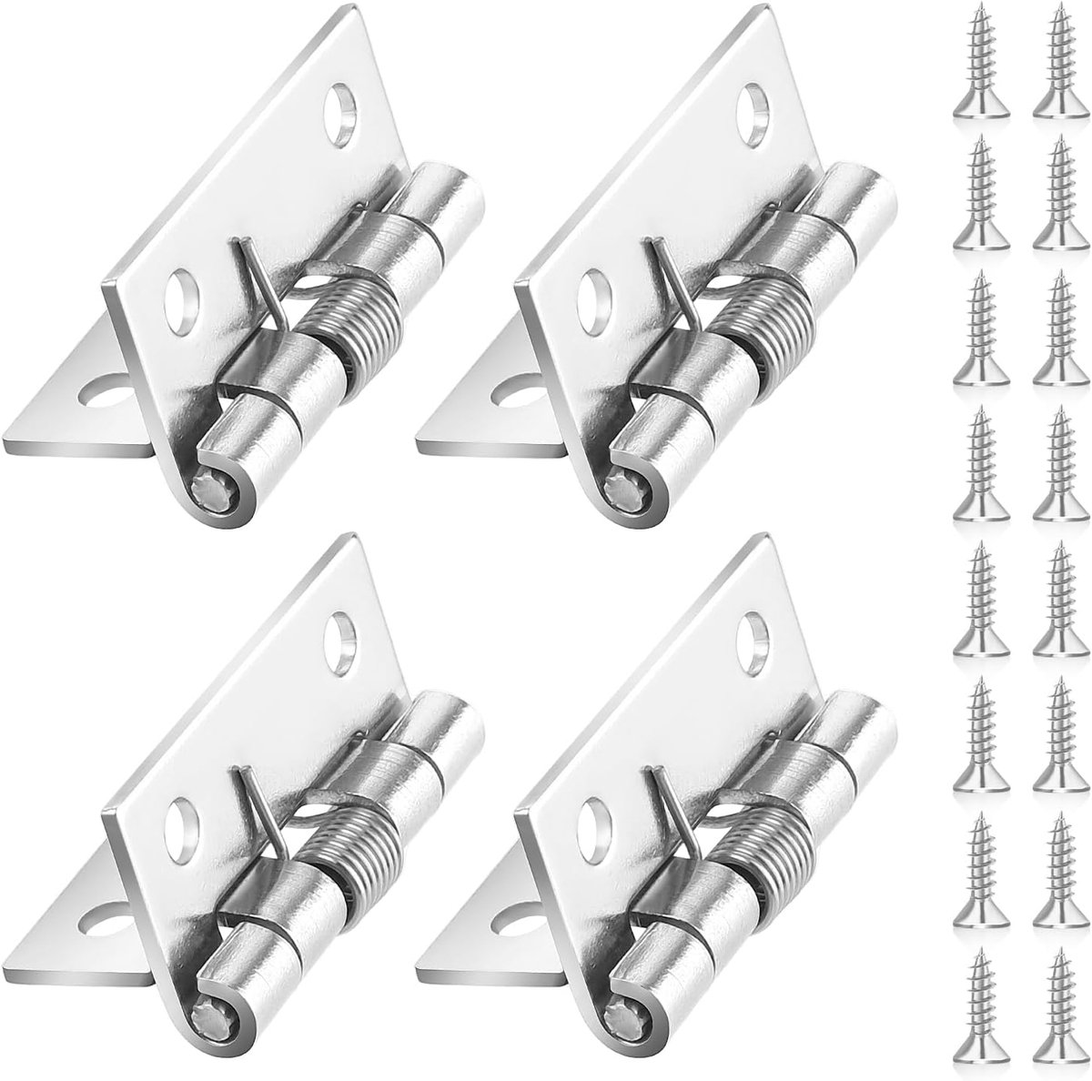 Veerhengsels 3.8cm - RVS - Automatische sluiting - Ideaal voor kasten - SnelShoppen