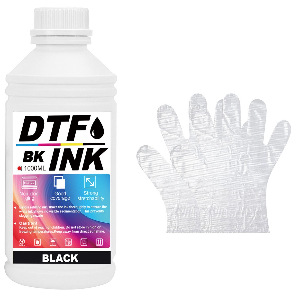 DTF inkt 1000 ml - 1pcs - Zwart DTF transfer inkt voor textielbedrukking - thermische transfer voor DTF-printers - DTF overdracht