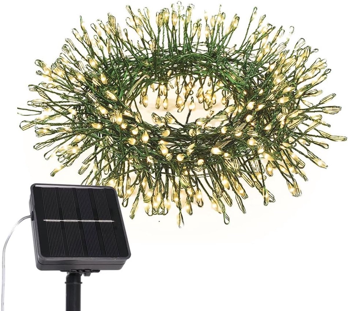 Solar Fairy Lights 6 Meter - 200 LEDs - Groene Koperen Draad - Sfeervolle Decoratie voor Oprit - SnelShoppen