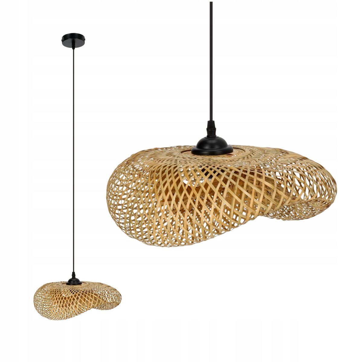 Bamboe hanglamp BOHO BRUGIA S 40cm gevlochten E27