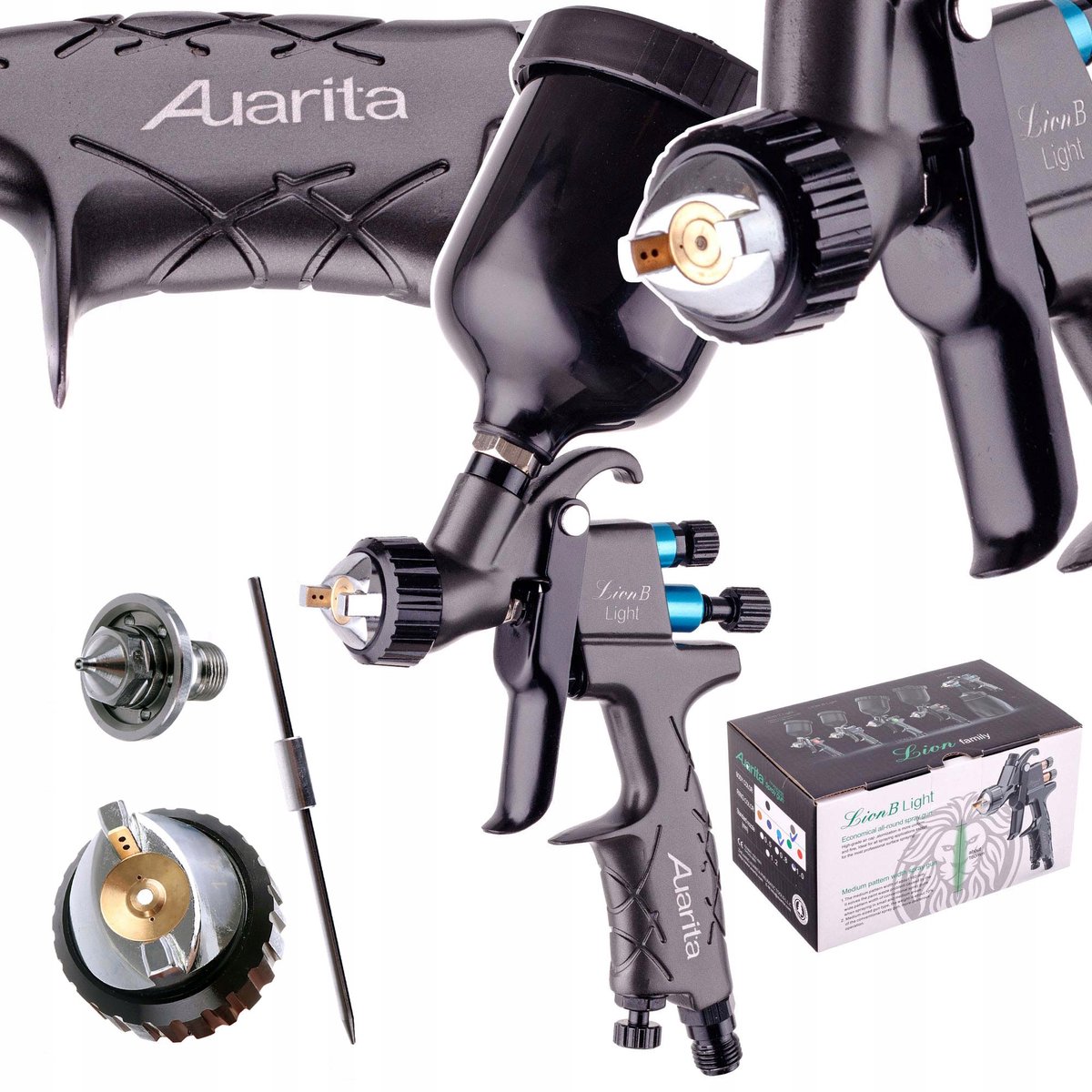 Mini Lakspuit HVLP 0.8mm + 1.0mm, 250ml Tank - Ideaal voor Spot Repair