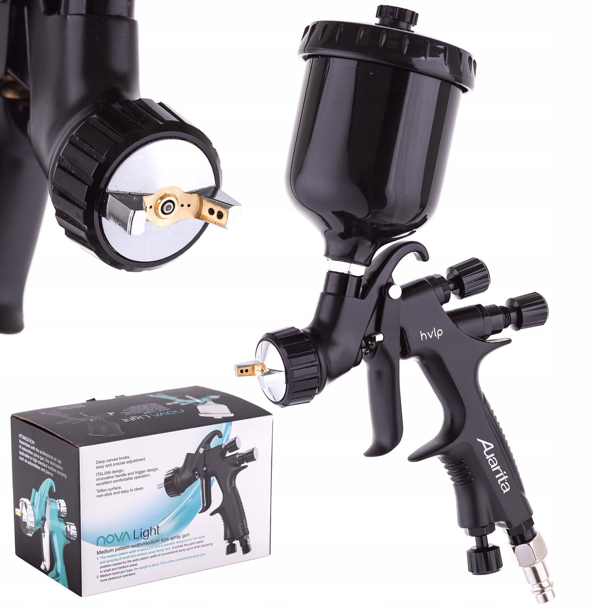 Mini spuitpistool HVLP 0,8mm 250ml - Professioneel