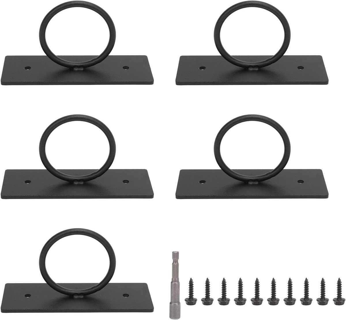 Decoratieve touwsteunhouder - 5 stuks - roestvrij staal - voorkomt lelijke slingers - ideaal voor hangende planten - ShopVlot