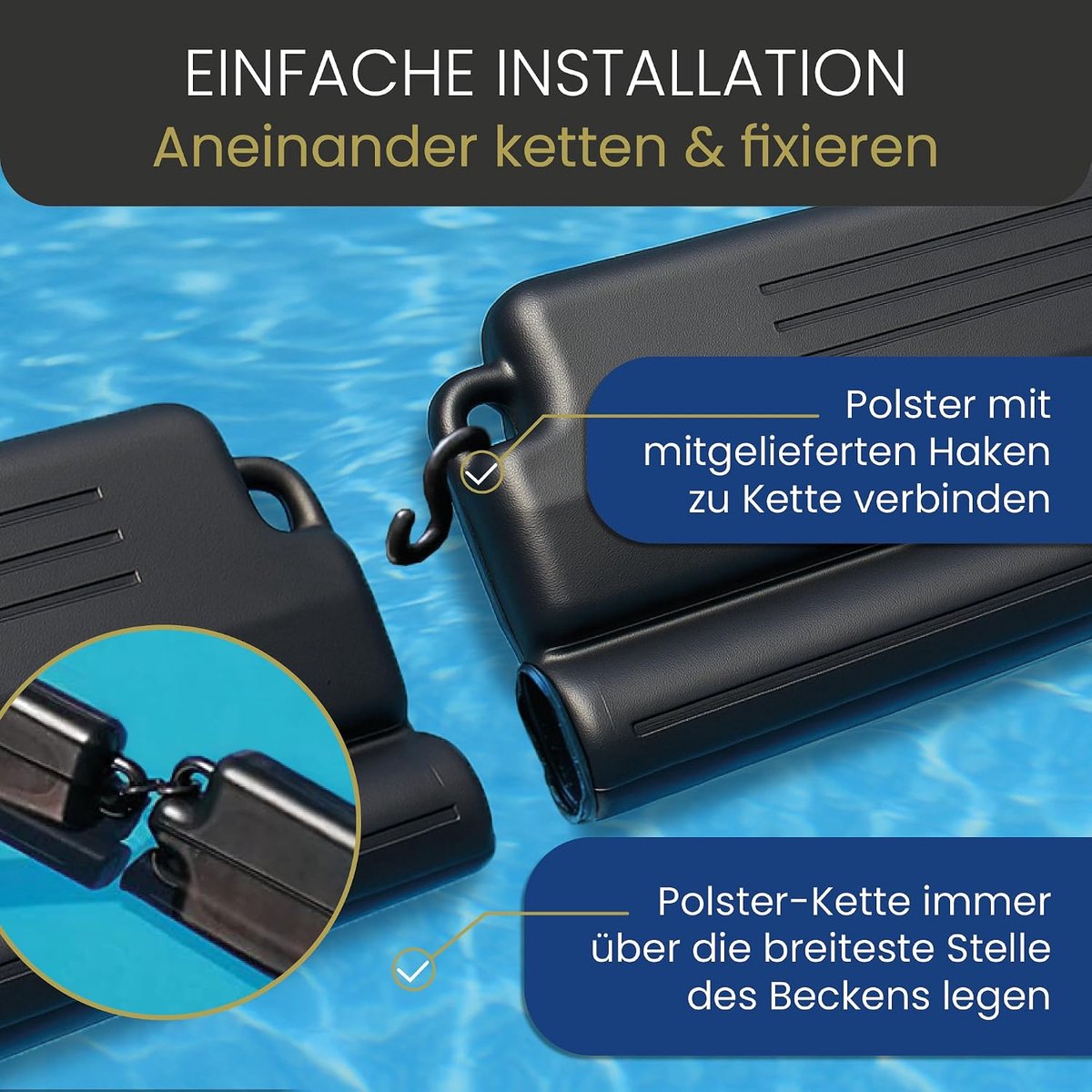 IJsdrukkussen zwembad 50 x 23 x 5 cm - vulmiddel zand - vorstbescherming - eenvoudig te installeren - ShopVlot