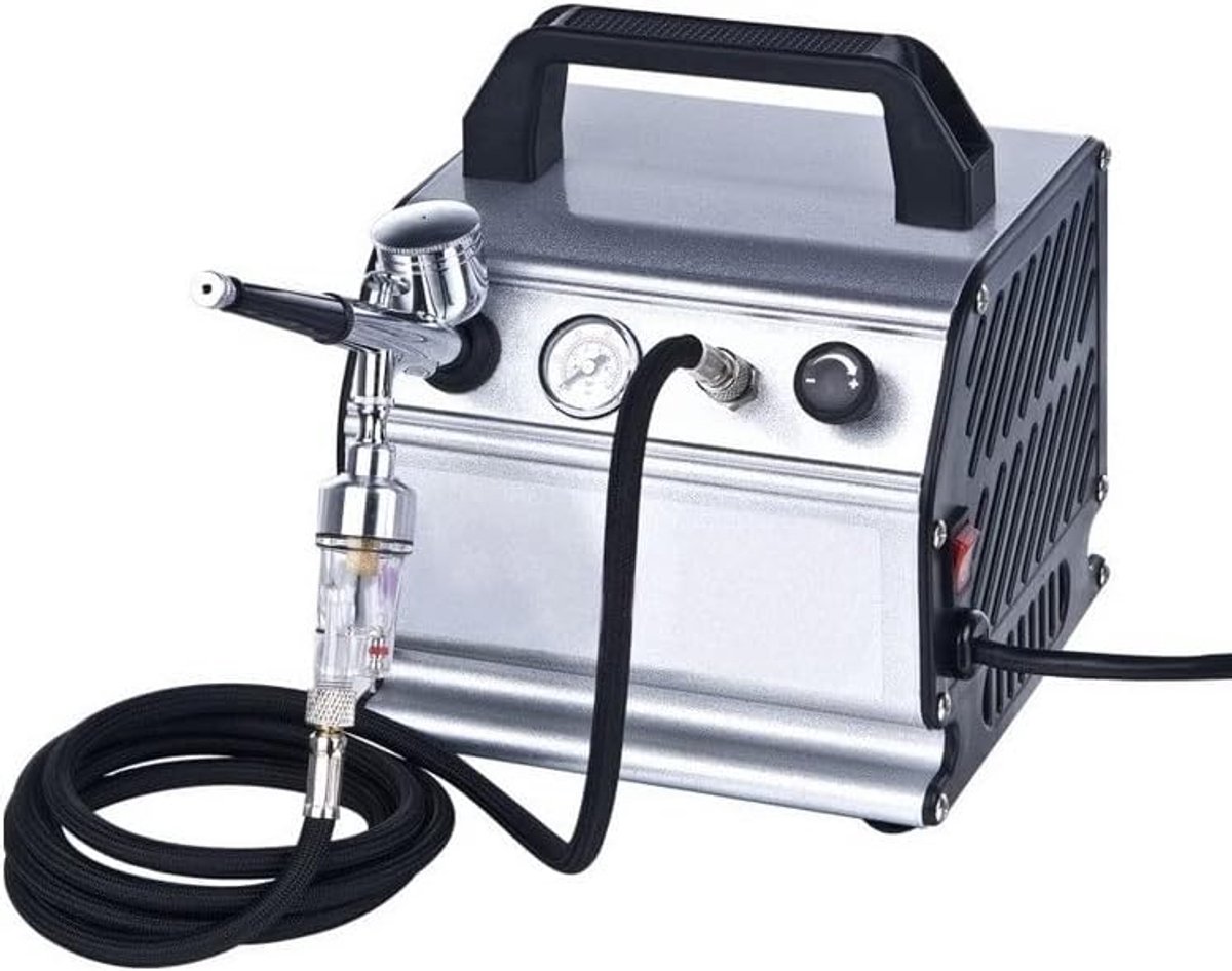 Airbrush compressor pistoon - onderhoudsvrij - voor nailart en bodypainting - eenvoudig in gebruik - ShopVlot