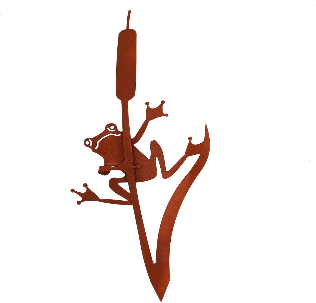 Tuinsteker Frog on Reed - Rustlook - Decoratie voor tuin, balkon of plantenpot - Tijdloos en modern - ShopVlot
