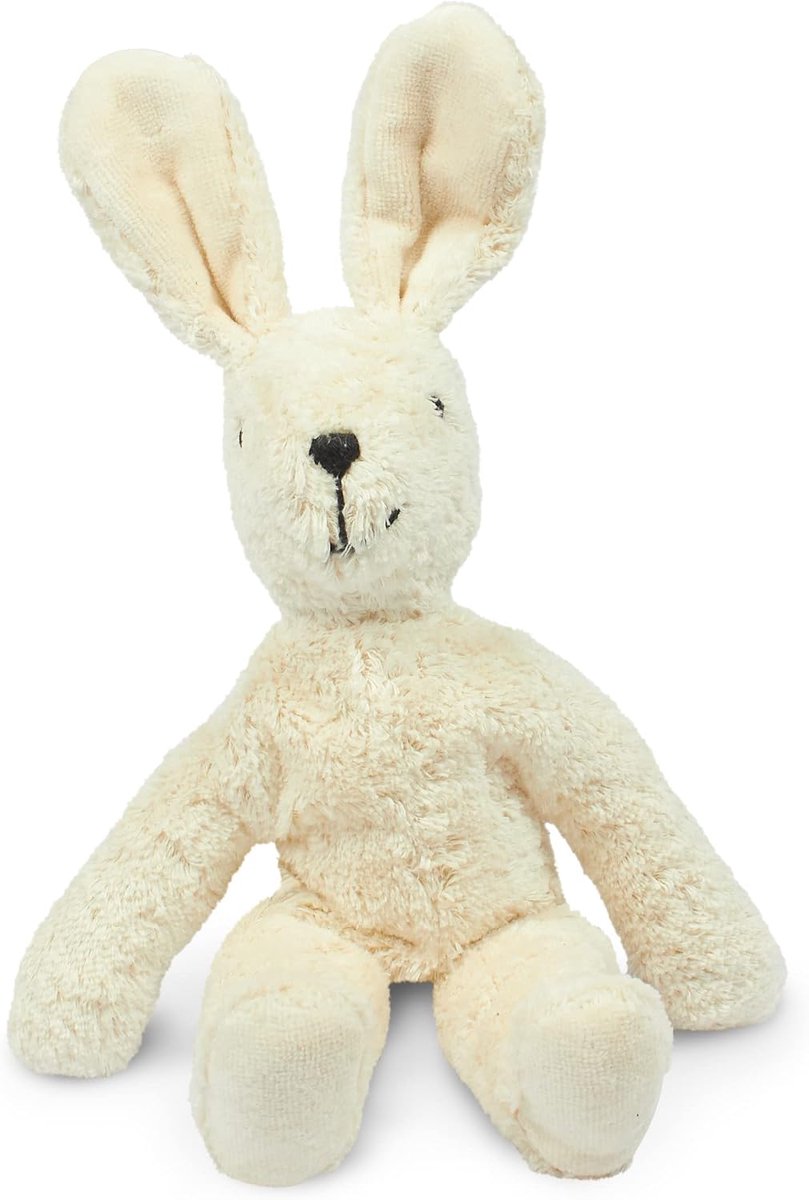 Knuffeldier konijn klein - lange haren mohair - ecologisch katoen - ideale vriend voor altijd - ShopVlot