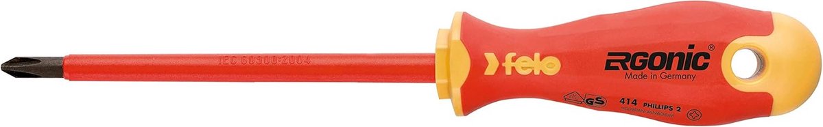 VDE schroevendraaier PH0x60 - ergonomisch handvat - isolerende eigenschappen - veilig werken met elektriciteit - ShopVlot