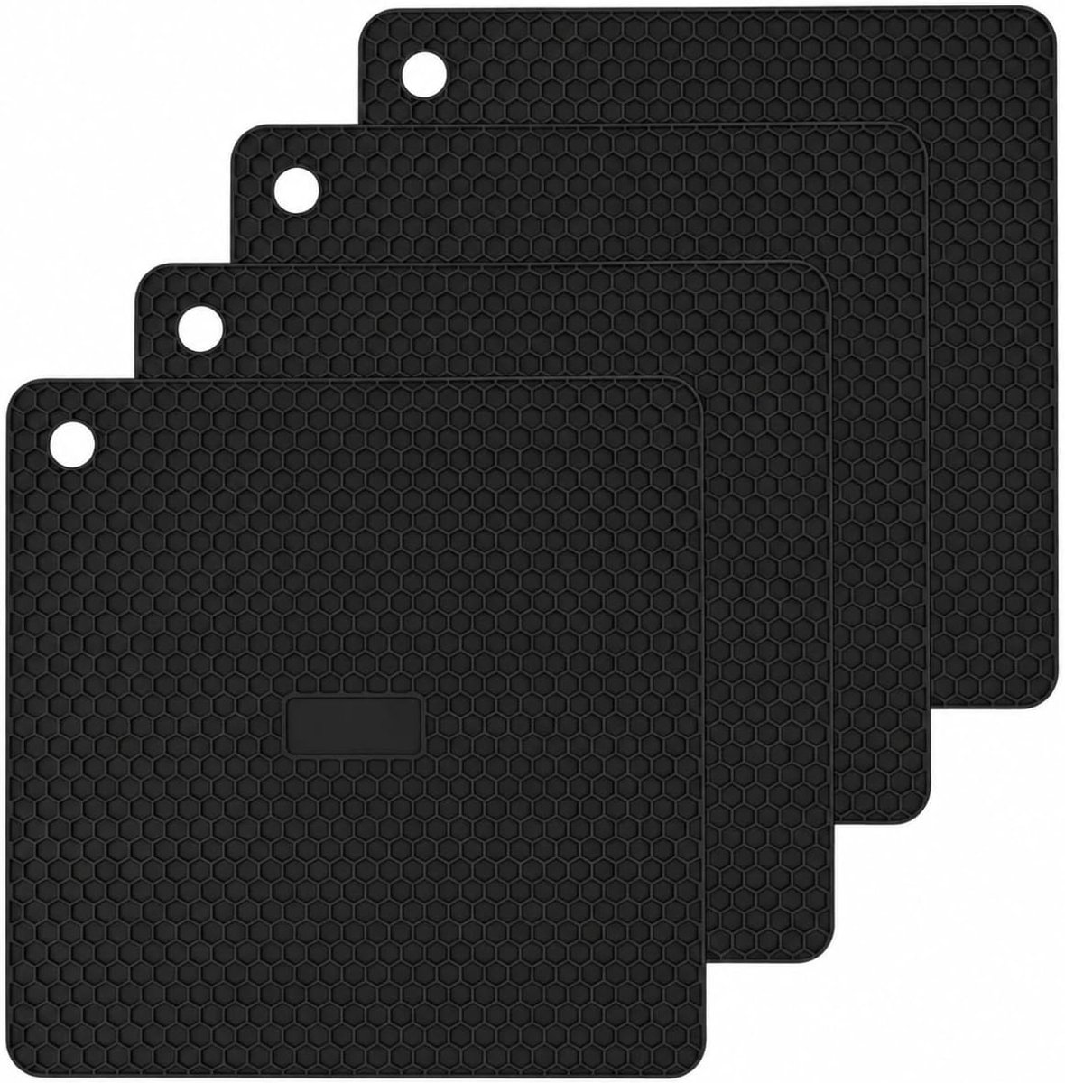 siliconen pannenlappen 4 stuks - hittebestendig tot 250 °C - antislip onderzetters - veilige bescherming voor pannen - ShopVlot