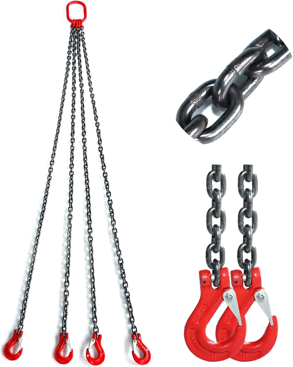 Lifting chain 1,5 m - G80 manganese staal - 3000 kg draagvermogen - zwaar tillen voor logistiek - ShopVlot