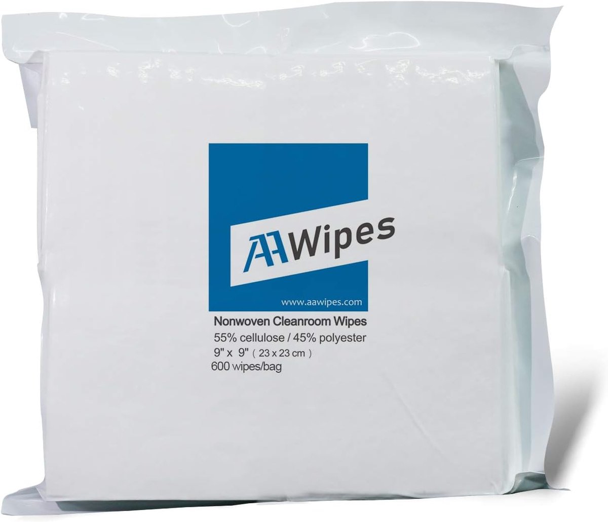 Cleanroom veegt 9" x 9" - cellulose/polyester mix - hoog absorberend - ideaal voor laboratoria - ShopVlot