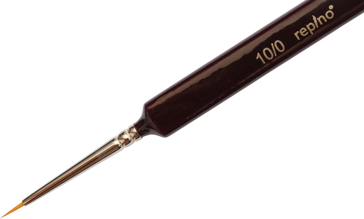 Artist Brush fijne punt 10/0 - gouden synthetisch haar - ergonomische driehoekshandgreep - ideaal voor detailwerk - ShopVlot
