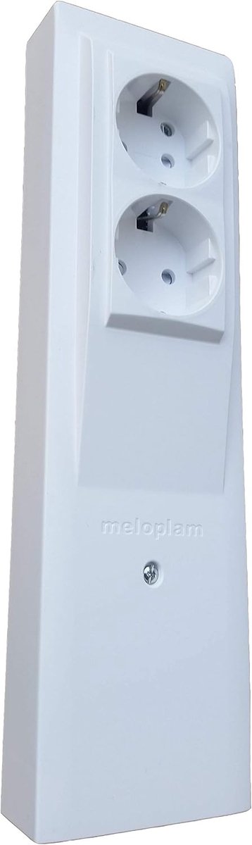 Vloerstaande wandcontactdozen 2-gang wit - EU product - optimale bescherming - ideaal voor thuisgebruik - ShopVlot