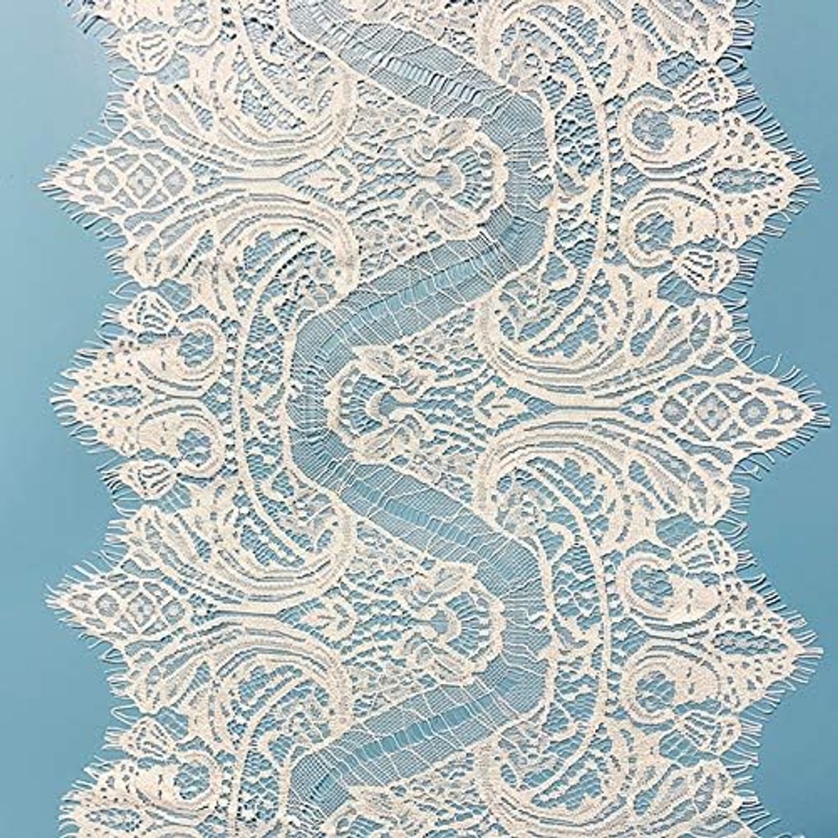 Lace trim 3m - polyester 35cm - zwart-wit - perfect voor bruiloften - ShopVlot