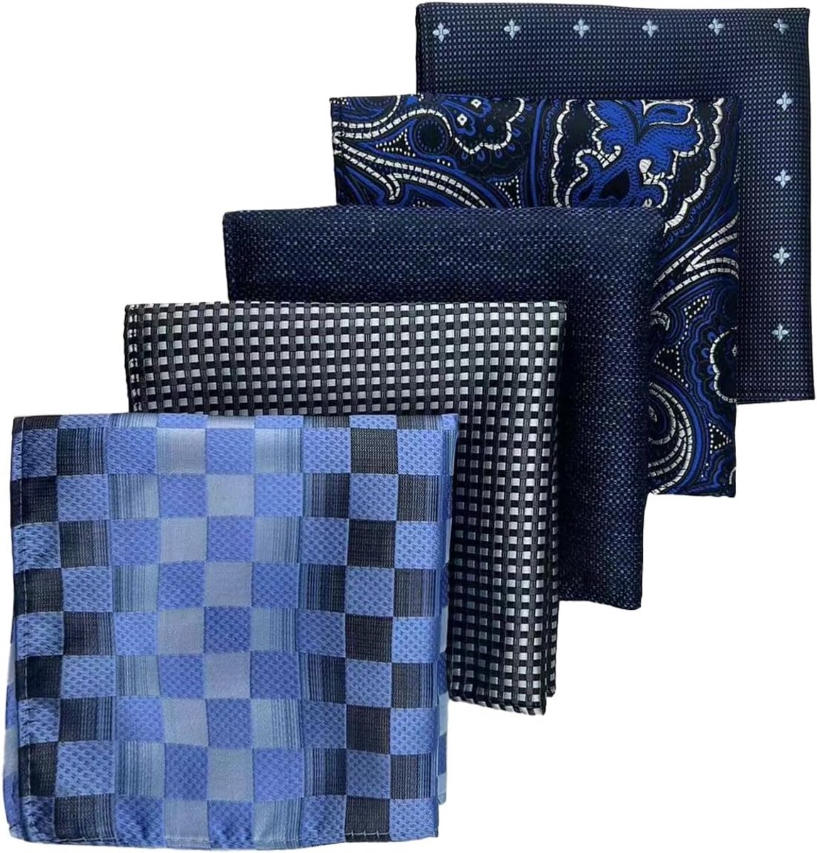 Pochetten voor heren 5-pack - zachte zakdoeken - premium kwaliteit - ideaal voor dagelijks gebruik - ShopVlot