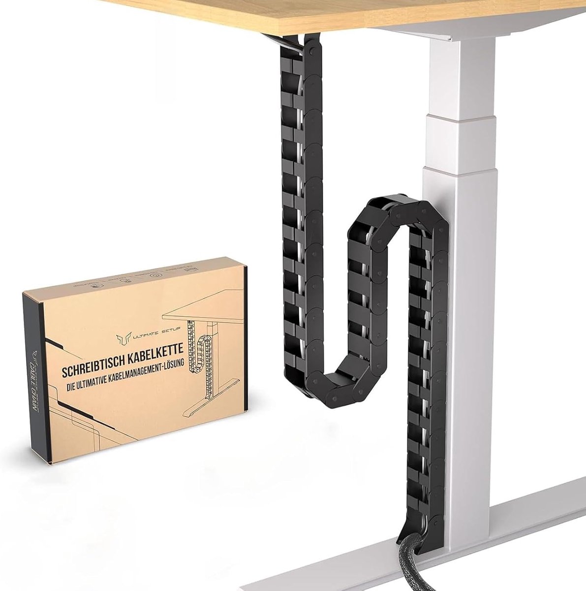 Kabelmanagement onder bureau - verstelbaar en flexibel - swirl ontwerp - voorkomt rommelige kabels - ShopVlot