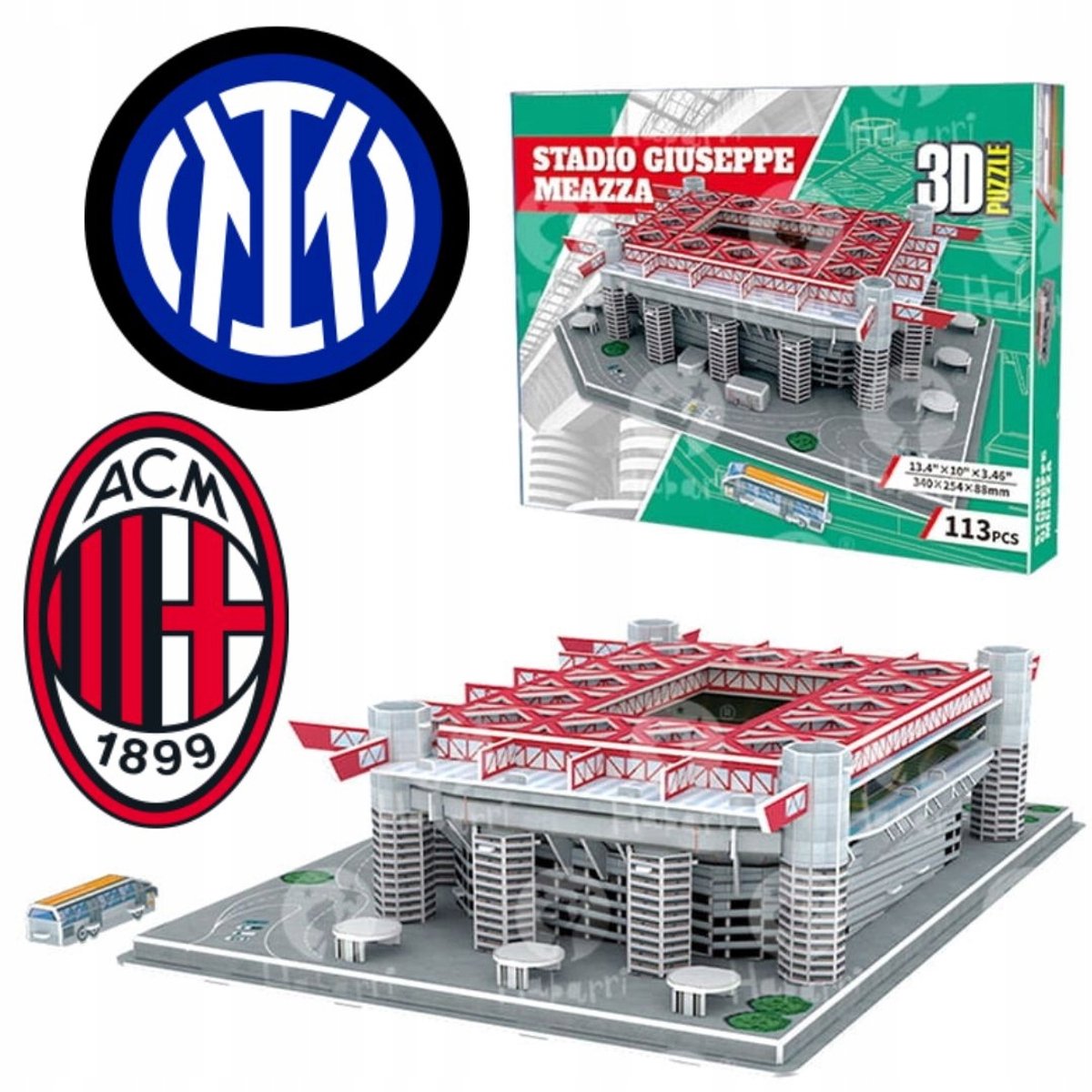 3D Voetbalstadion Puzzel - San Siro Model