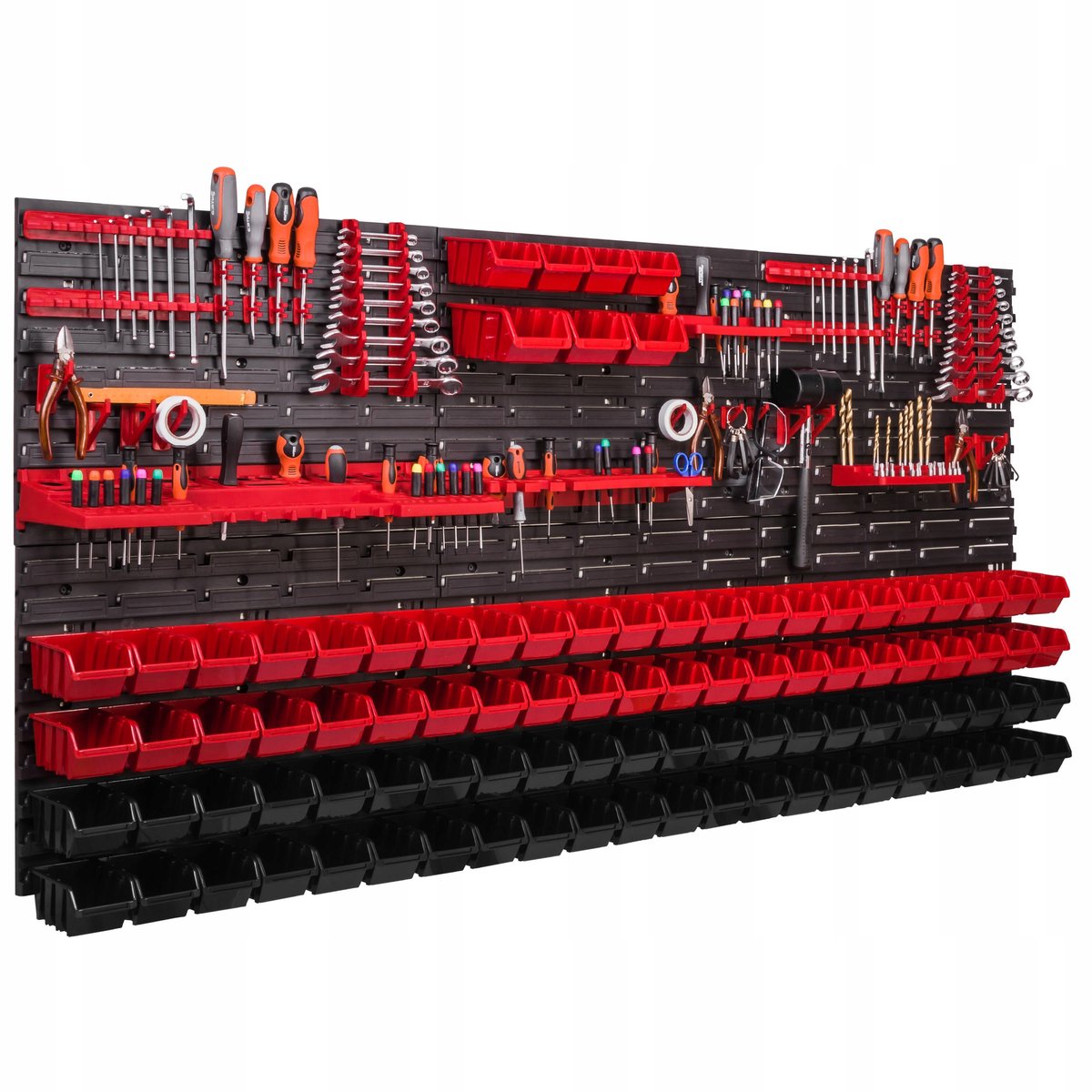 Gereedschapswand 172x78cm met 95 Bakjes en Ophangsystemen