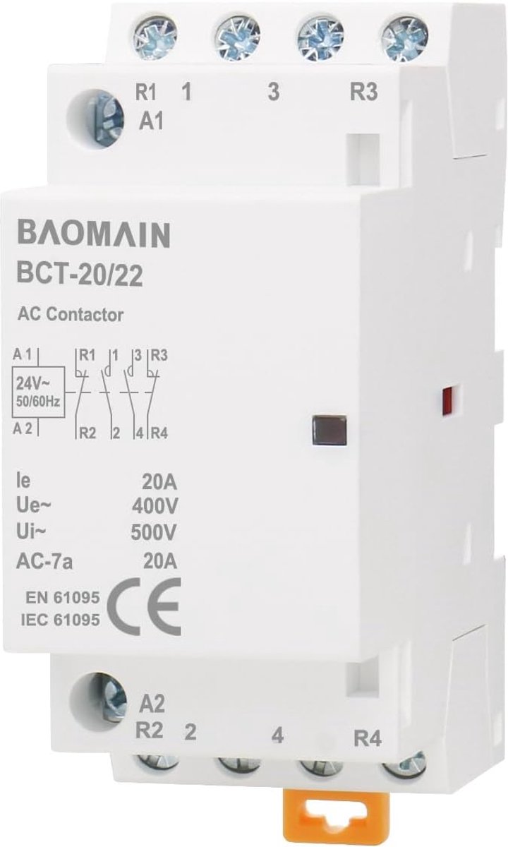 Modulaire bescherming 4-polig - 24 V AC - 20 A - Voor HVAC en verlichting - ShopVlot