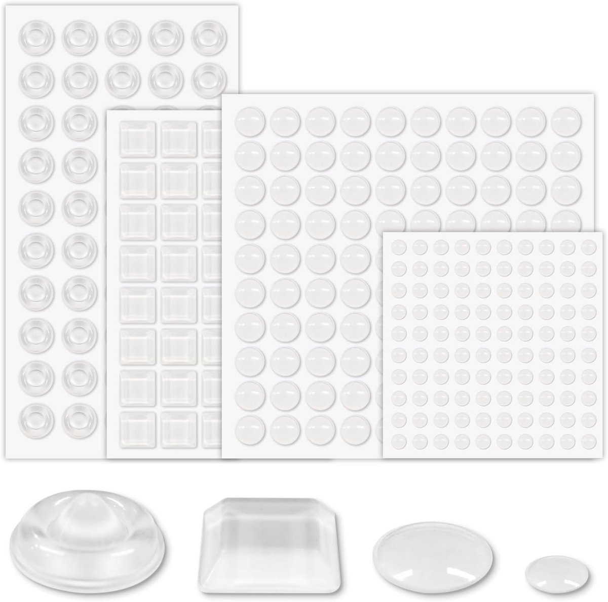 Bumper Pads 290 Stuks - Transparant Silicone - 4 Verschillende Maten - Bescherming voor Meubels en Glas - ShopVlot