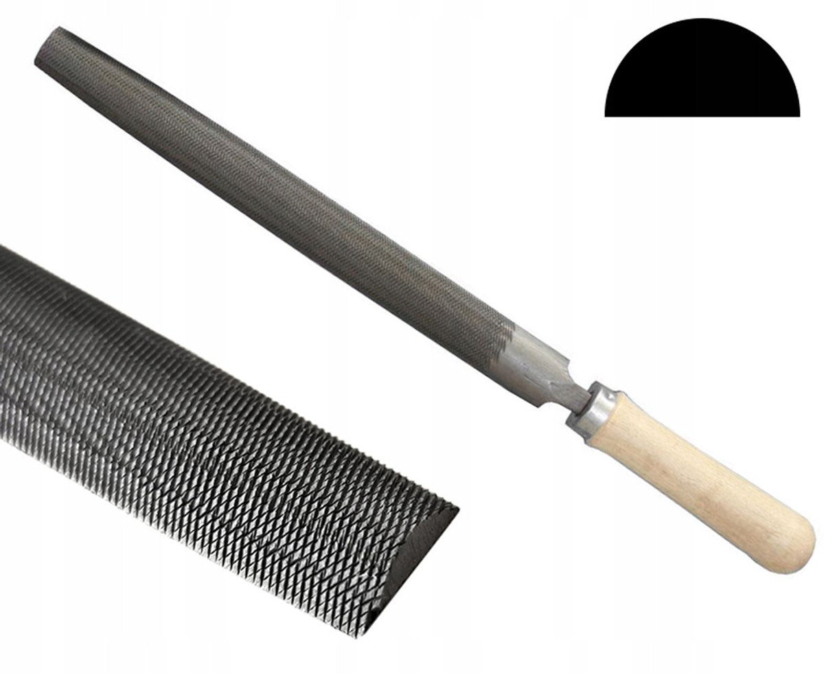 Merkloos metaalvijl, halfrond, 150mm, grof