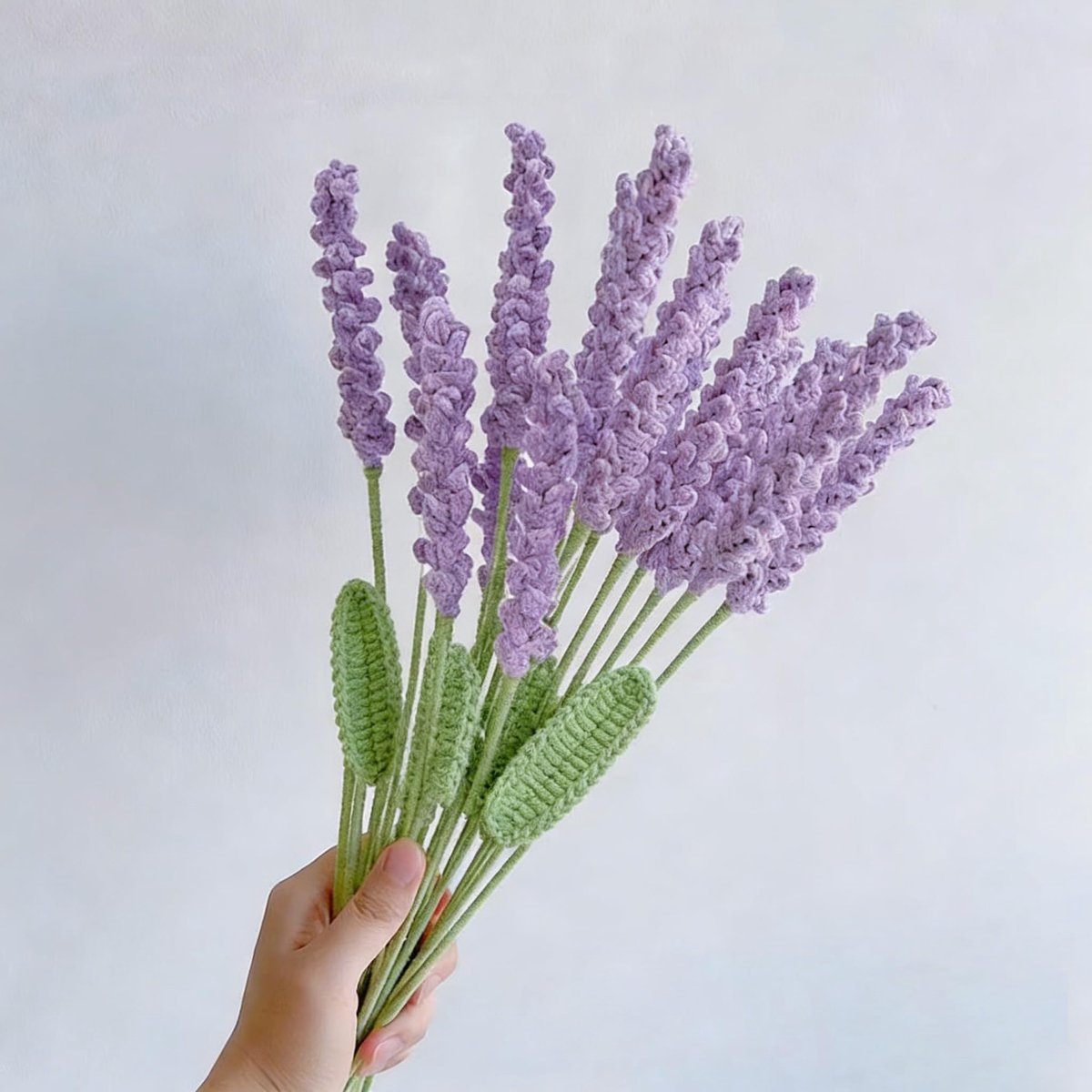 Gehaakte bloemen 5 stuks - handgemaakt haakwerk - lavendelbloemen - perfect als cadeau voor Moederdag - ShopVlot