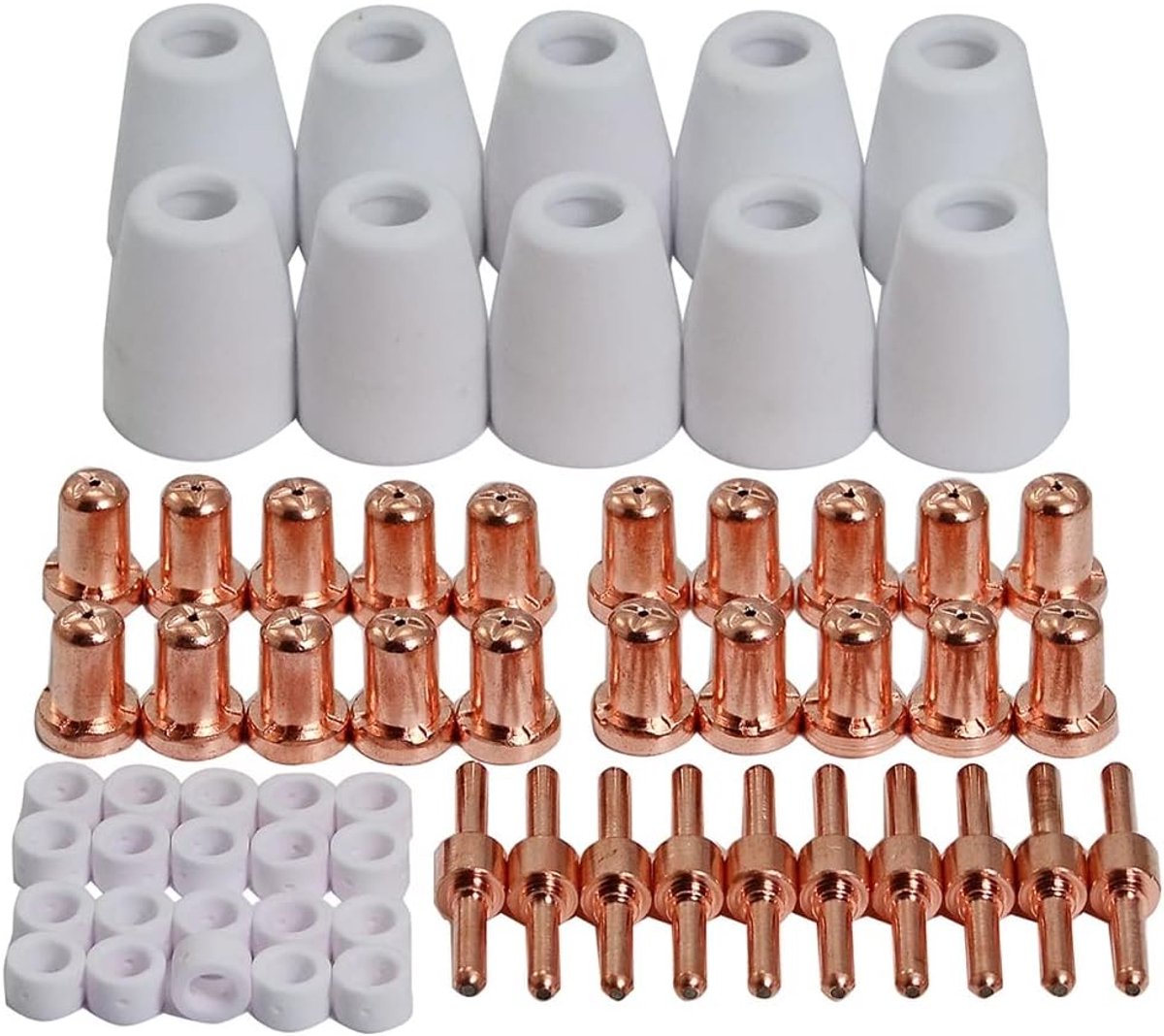 Plasma Electrode Set - 60 Stuks - Geschikt voor PT-31 en JG-40 - Compleet met tips en keramische bekers - ShopVlot