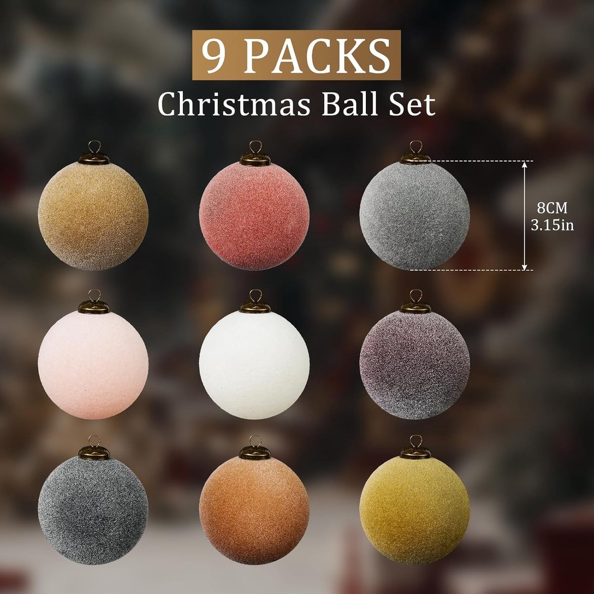 Kerstballen set van 9 - plastic - rood en wit - voor sfeervolle kerstdecoratie - ShopVlot