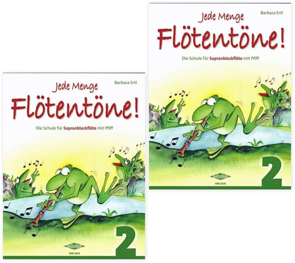 Fluitboek 2x Jede Menge Flötentöne Band 2 - dubbelpack met notenheft - inclusief 2 notenbleistiften - ShopVlot
