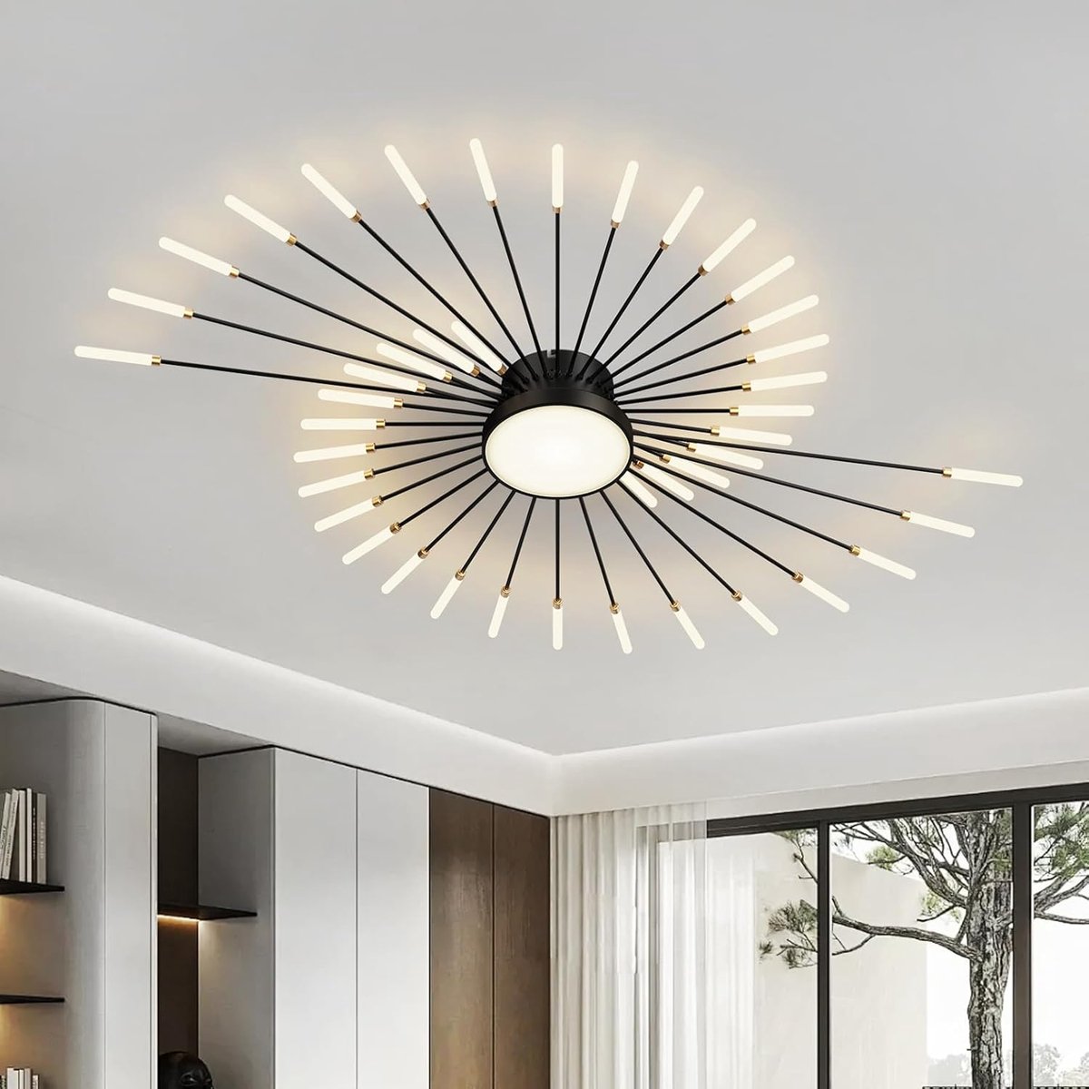 LED plafondlamp - modern design - vuurwerkvorm - voor slaapkamer en woonkamer - ShopVlot