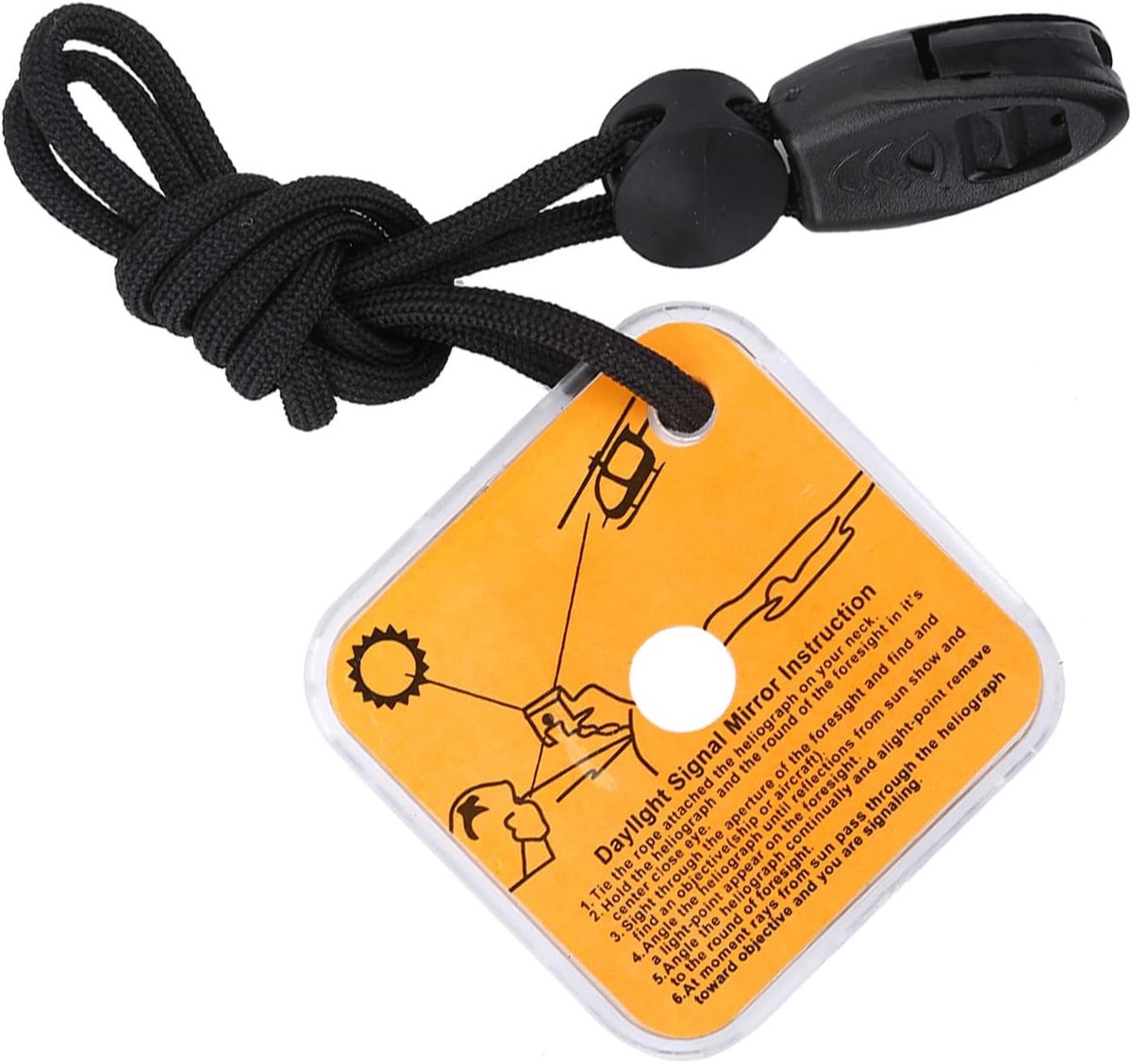 6×6×2 Outdoor Multifunctionele Survival Emergency Reflecterende Spiegel Tool Survival Kits Militaire Kwaliteit Heliograaf