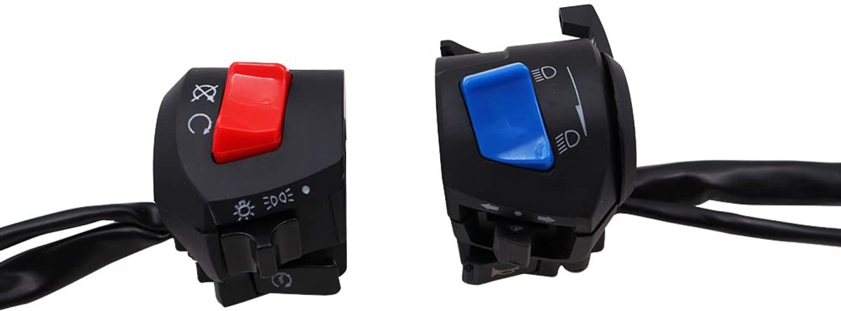 1 Paar Universele Motorbike Schakelaar Links en Rechts Stuur Schakelaars voor of Motorfiets Quad Crossmotor ATV Scooter