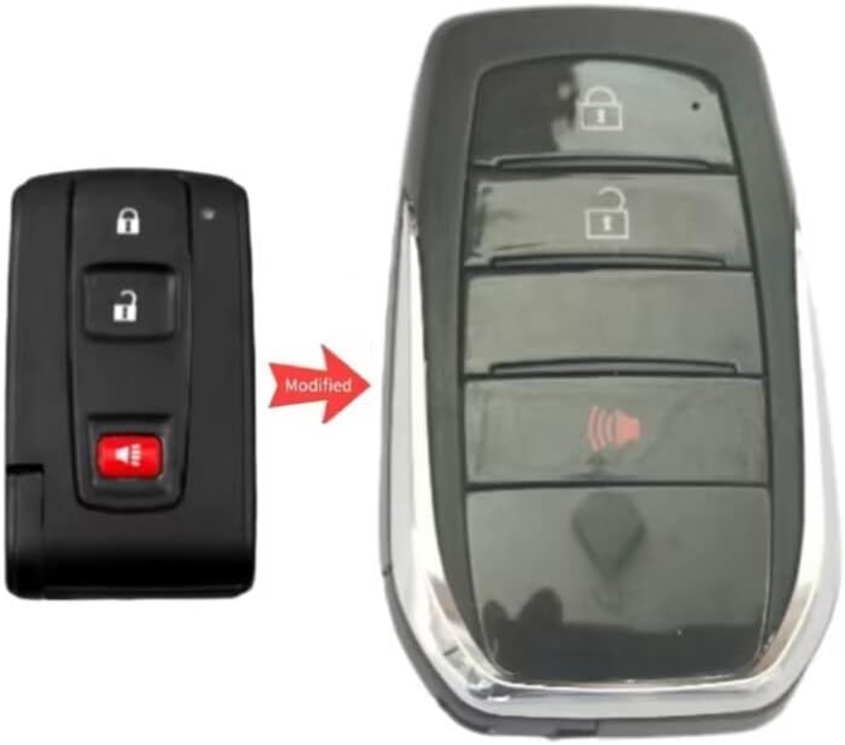 Gemodificeerde slimme afstandsbediening sleutel shell 3 knop sleutelhanger case voor Toyota Avensis Verso Prius