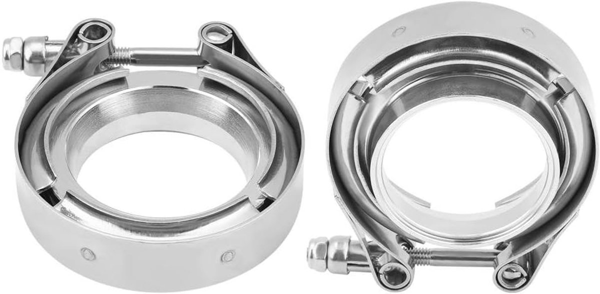 automotive 2.0 inch V-bandklemflenskit voor vervanging van turbo-uitlaatpijpen roestvrij staal(2 Inch)