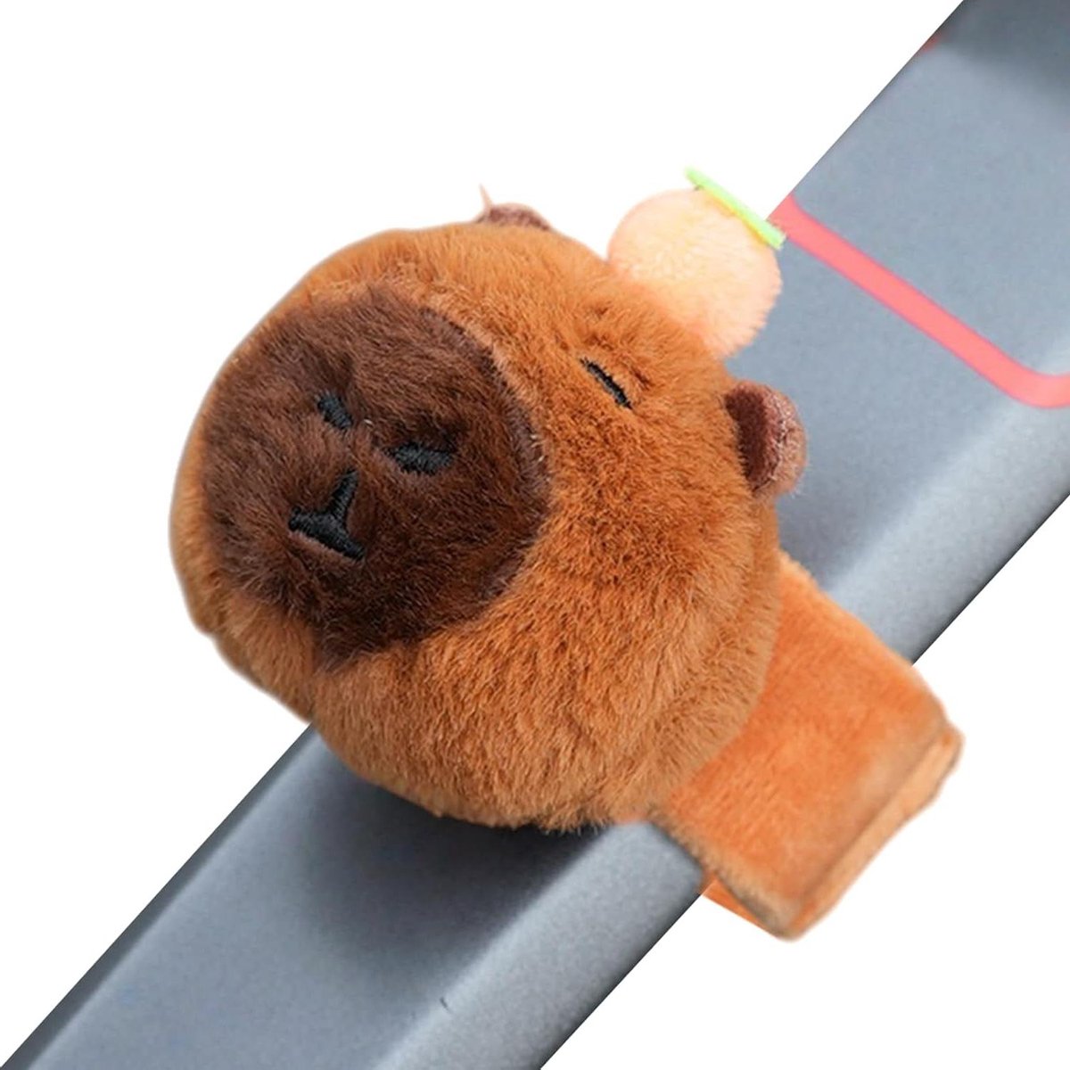 Fietsdecoratie Stuurknop - Fietsornament - Fiets Rit - Schattig Pluche Ontwerp - 8.5x7x7cm - Capibara